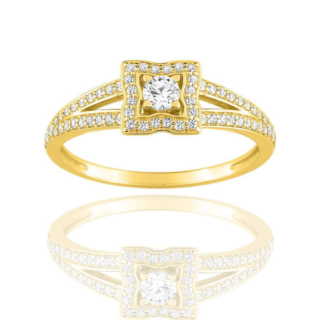 BAGUE OR ET DIAMANTS - NATALIA