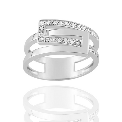 BAGUE OR ET DIAMANTS - TESSA