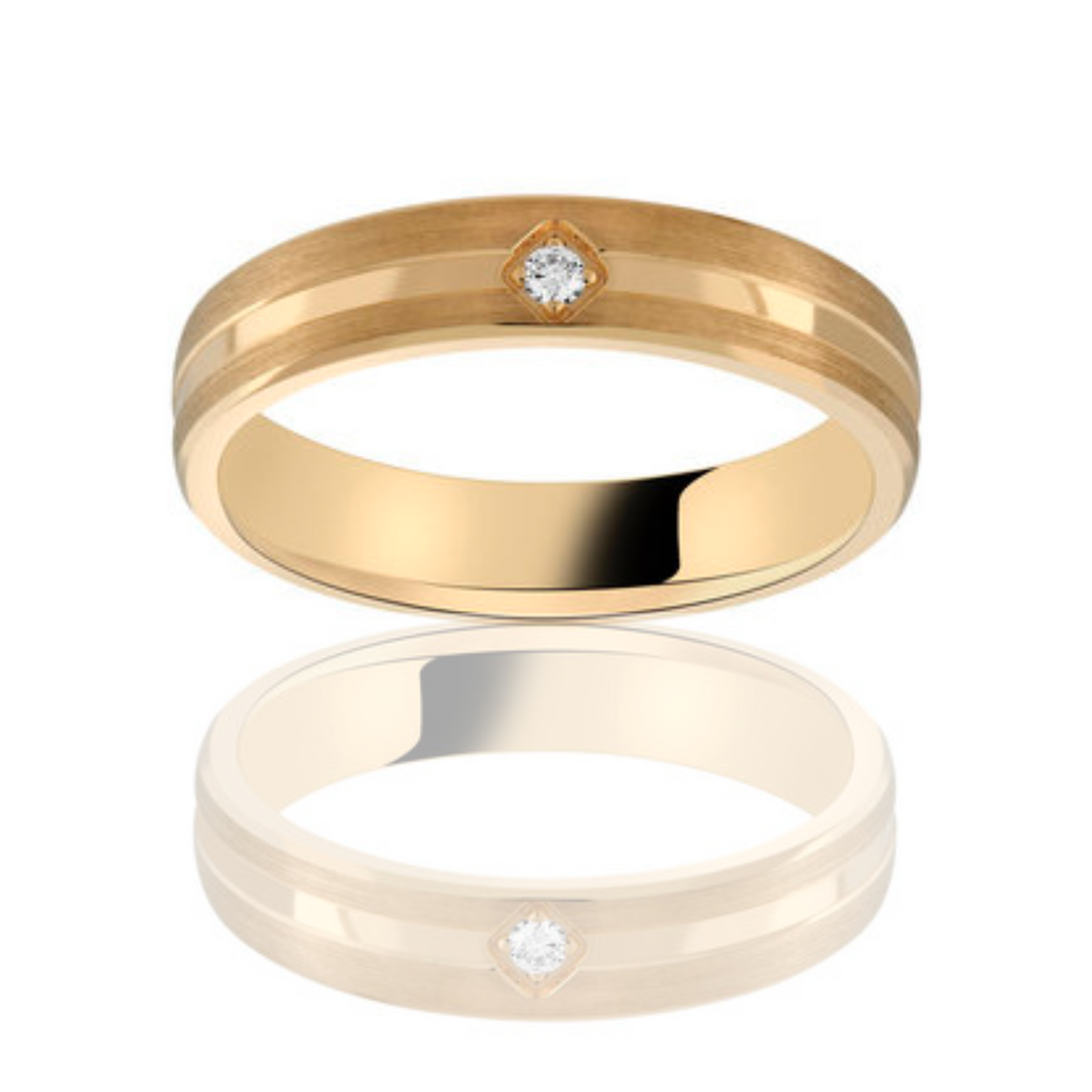 BAGUE OR ET DIAMANT - VIC