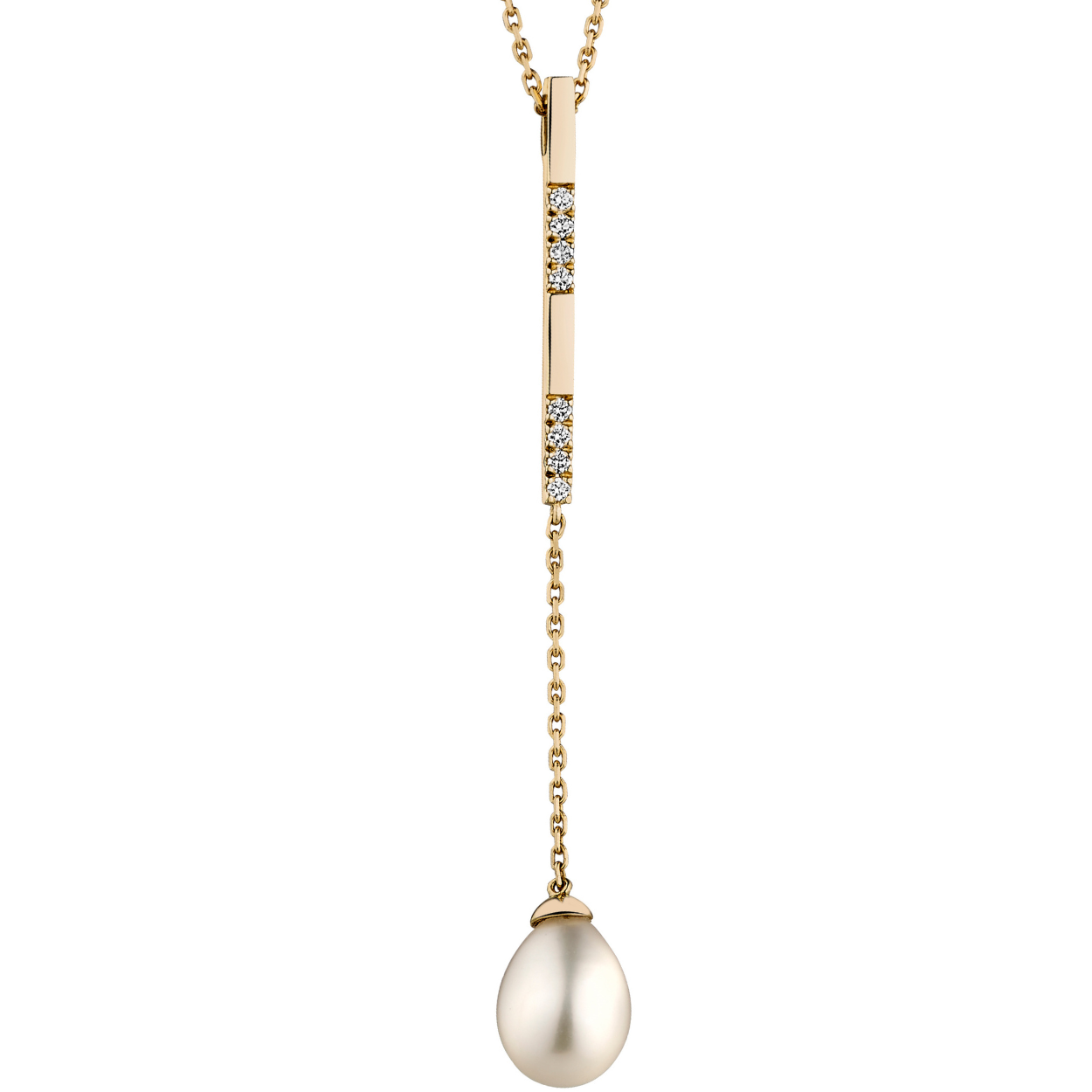 COLLIER OR PERLE DIAMANTS - PEARL