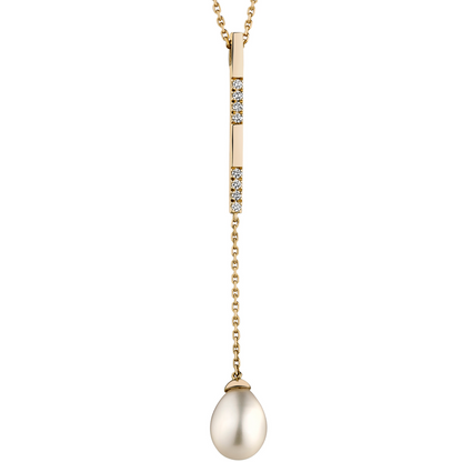 COLLIER OR PERLE DIAMANTS - PEARL