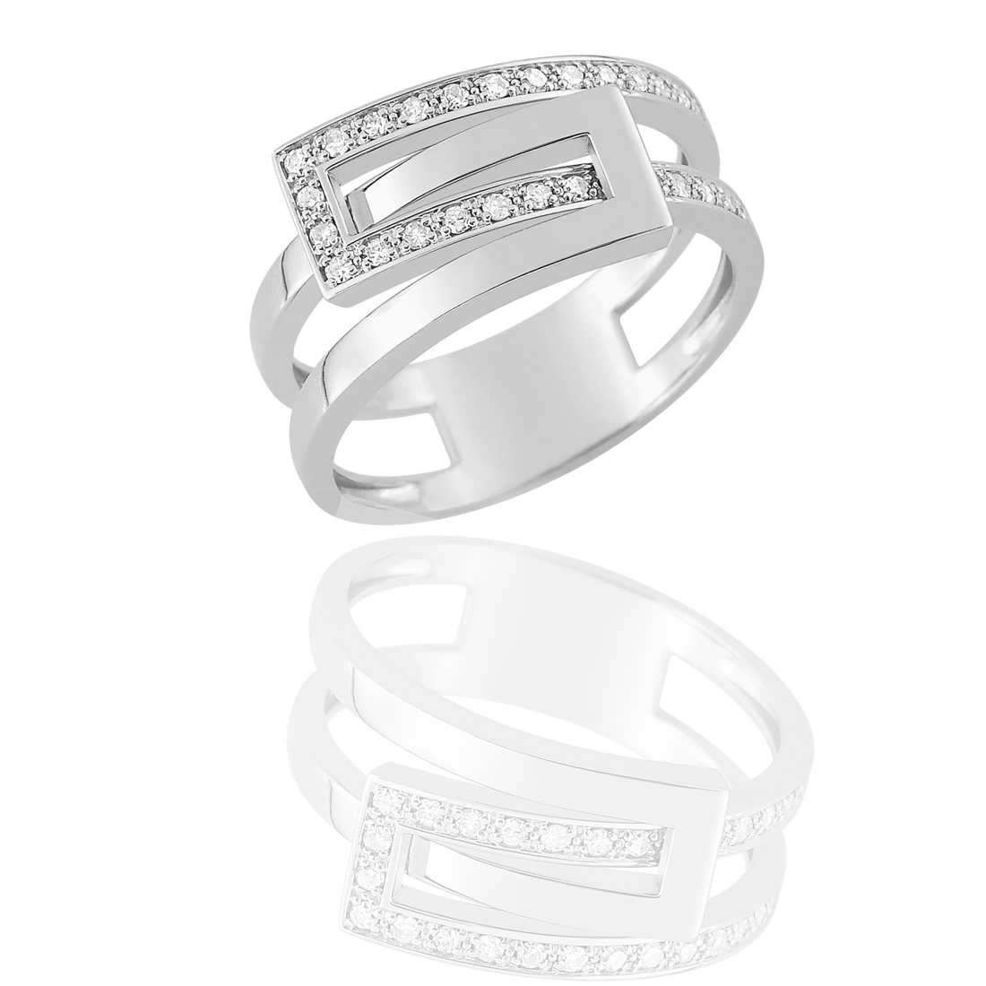 BAGUE OR ET DIAMANTS - TESSA