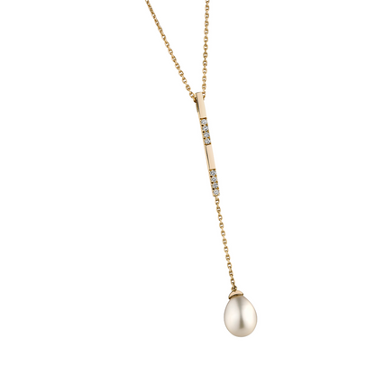 COLLIER OR PERLE DIAMANTS - PEARL