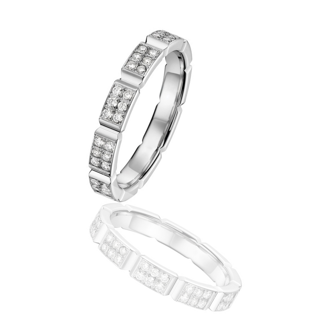 PAVÉ-SET WEDDING BAND - MEGAN