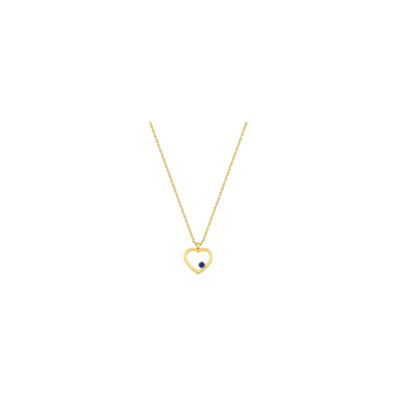 SAPPHIRE HEART NECKLACE