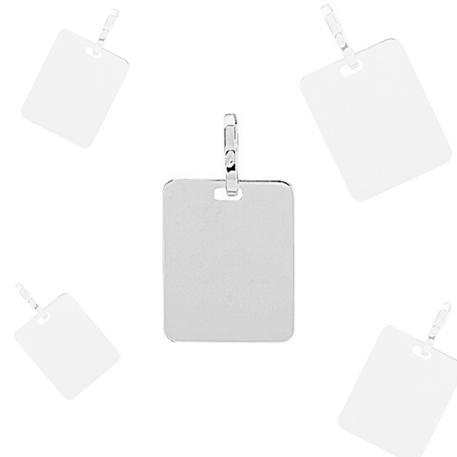 PENDENTIF RECTANGLE OR 750 MILLIÈMES