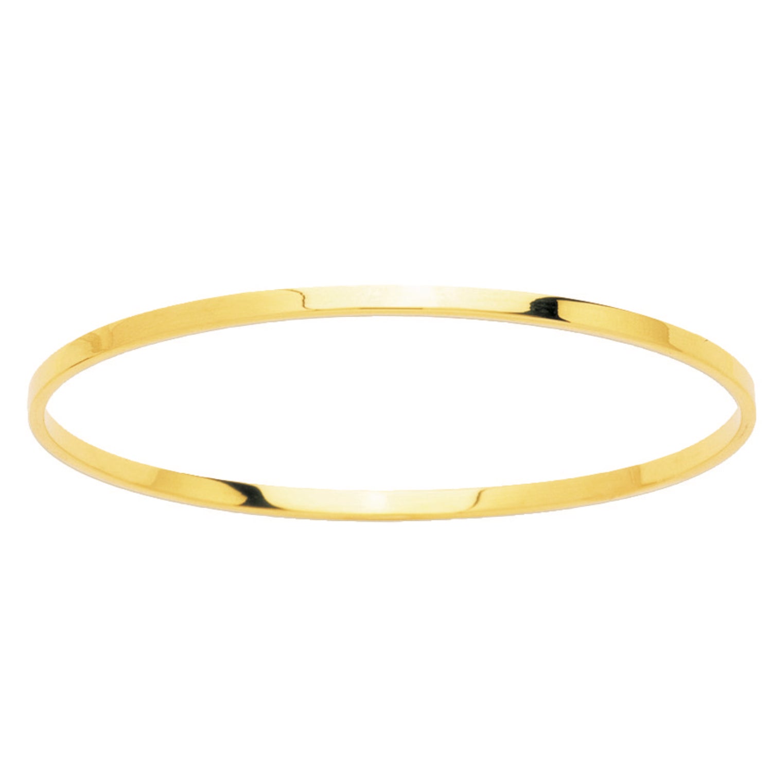 Solid rectangle wire bangle gold750j