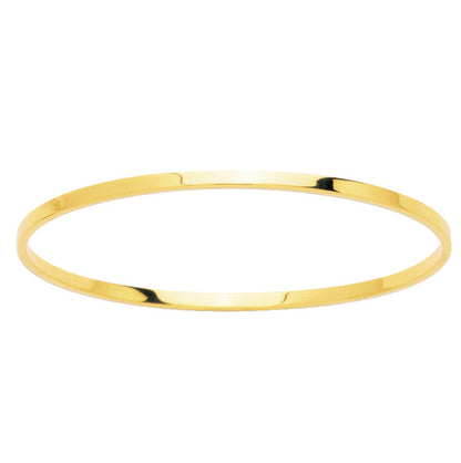 Solid rectangle wire bangle gold750j