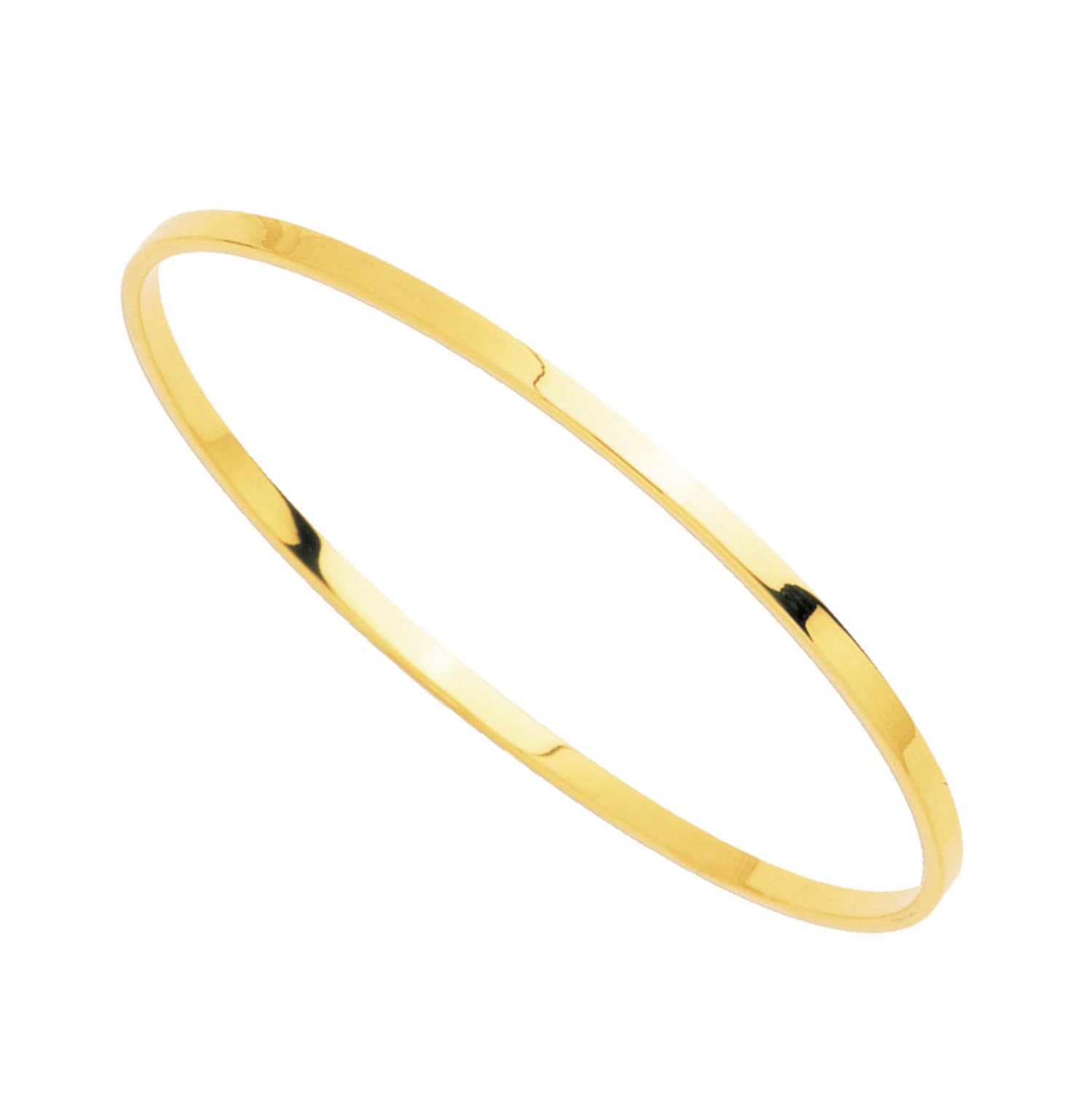 Solid rectangle wire bangle gold750j