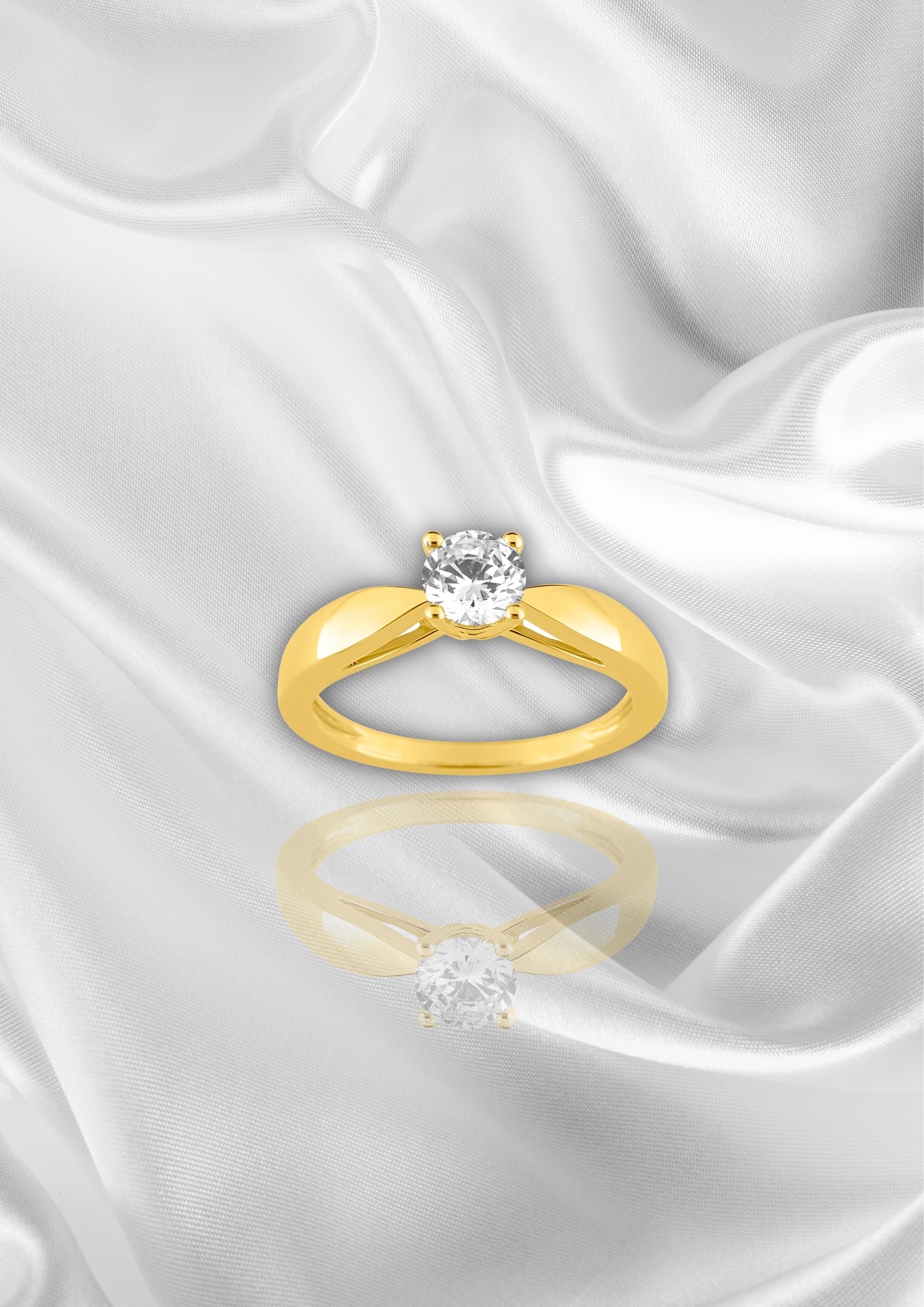 Bague diamant or jaune