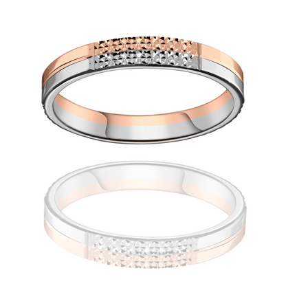 GLITTERING 2 GOLD WEDDING RING